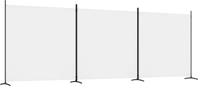 Immagine prodotto di vidaXL Paravento a 3 ante, bianco, 525 x 180 cm, in tessuto