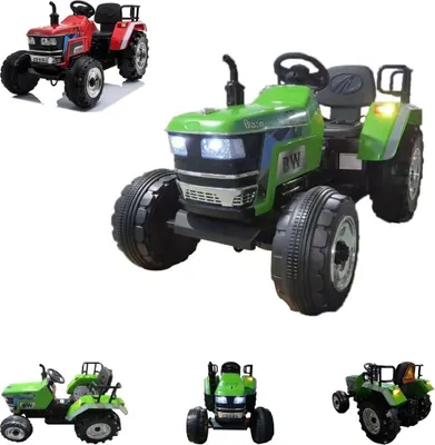 Immagine prodotto di ES-Toys veicolo elettrico per bambini trattore MP3 funzione musica telecomando cintura verde