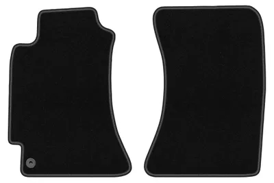 Productafbeelding van Velours voormatten voor Subaru Legacy III B4 1998-2003 (stationwagen/sedan) – 2-delig, zwart, op maat – Wielganizator BASIC