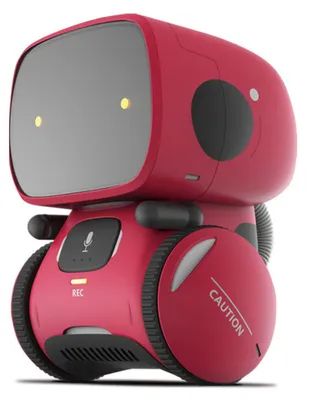 Produktbild von Zimilo Interaktiver intelligenter Roboter für Kinder, mit Sprachsteuerung, Touch-Sensoren, Aufnahmefunktion, Tanzmodus, Lernen und Unterhaltung, Rot