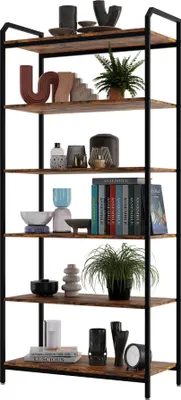 Zdjęcie produktu dla Regał na książki, do salonu, biura, metalowy, biurowy, szafka, BS 6 80 187 x 80 x 30 cm