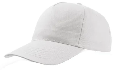 Immagine prodotto di Cappellino da baseball Atlantis a 5 pannelli LT884 (taglia unica) (bianco)