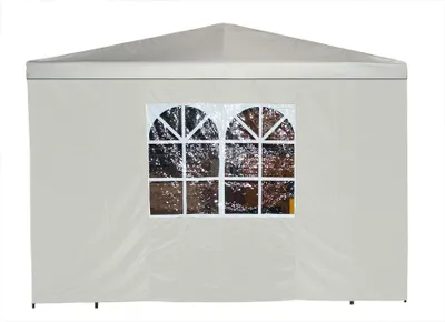 Produktbild von Pavillon-Seitenteil 3 x 1,9 m blau, wasserabweisend, mit doppeltem PVC-Fenster für 3x3m Pavillons