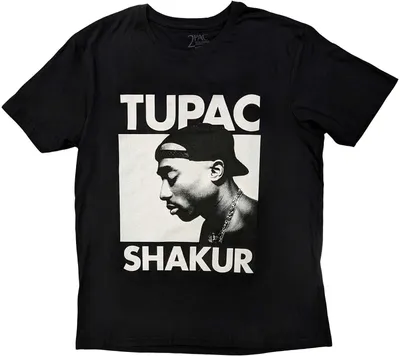 Produktbild von Tupac Shakur - "Eyes Closed" T-Shirt für Herren/Damen Uni RO5818 (M) (Schwarz)