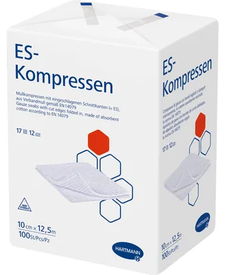 Zdjęcie produktu dla Es-Kompresy niesterylne 10x12,5 cm 12-krotne 100 szt