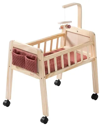 Image de Lit en bois pour poupées, adapté aux poupées jusqu'à 50 cm