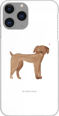 Produktbild von Mr. & Mrs. Panda Iphone 11 Pro Handyhülle Hund Dogge - Weiß - Geschenk, Handy Case, Premium Kunststoff, Herz, Sprüche, Hunde, Süß