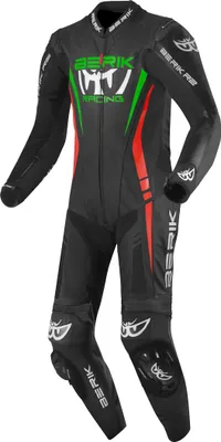 Immagine prodotto di Berik Absolute GP Tuta in pelle da moto 1 pezzo, nero/rosso/verde, 58