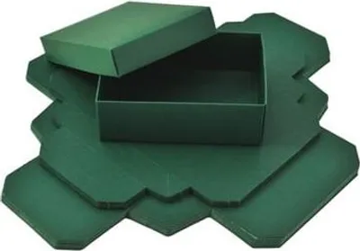 Obrázok produktu pre Dekoračné škatule, veľkosť S, 140x100x47mm Zelená, 10 kusov
