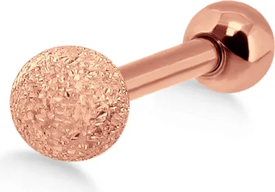 Produktbild von Ohrring Helix Ohrpiercing 925 Sterling Silber Kugel diamantiert in verschiedenen Farben Größe - 3,5 mm Material - Silber rosévergoldet Verschlusskugel - 4 mm