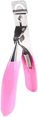 Image de Coupe-ongles artificiels rose en acier inoxydable, ergonomique