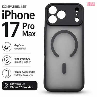 Produktbild von Hülle kompatibel mit iPhone 17 Pro Max MagSafe Stoßfest Klar Kamera Schutz