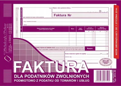 Zdjęcie produktu dla Michalczyk I Prokop - Faktura A5, Samokopiująca, Bloczek 80 Kartek