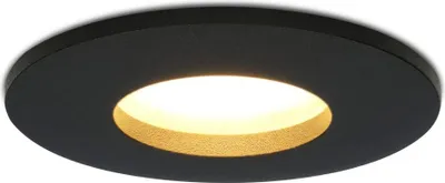 Image de HOFTRONIC - Spot LED encastrable 4W 2700K IP44 Noir GU10 Dimmable
