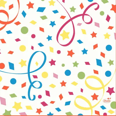 Produktbild von 50 Duni Zelltuchservietten Confetti