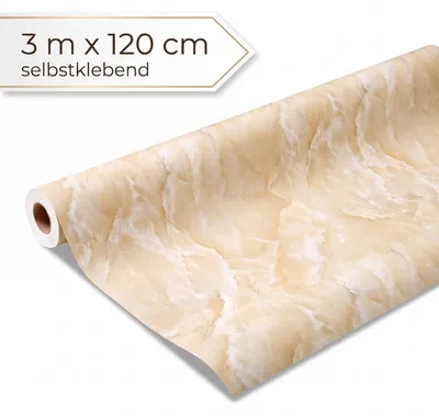 Produktbild von Dalsys Wandverkleidung selbstklebend 120x300cm Marmoroptik Zitronengelb - PVC Wandpaneele auf Rolle, flexible Wandverkleidung Badezimmer wasserfest, 2,3mm Materialstärke, Spritzschutz Küchenrückwand