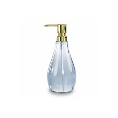 Image de Umbra distributeur de savon Droplet, distributeur de savon liquide, distributeur de liquide vaisselle, acrylique, bleu denim, 280 ml, 020163-1191