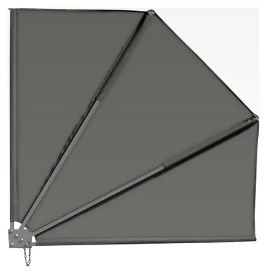 Produktbild von Balkonfächer zum Klemmen: Sichtschutz-Fächer für Balkon, 140 x 140 cm, anthrazit