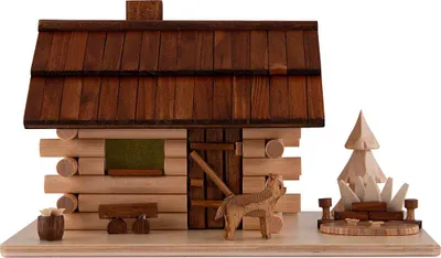 Produktbild von Räucherhaus Garten-Blockhaus (10,5cm) von Saico Seiffen