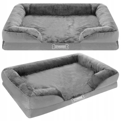 Produktbild von Lovedog OrtoMax Orthopädisches Hundebett L Hellgrau 90x60