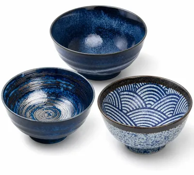 Produktbild von Japanische Udon Schalen – Ramen & Soba Bowls aus Porzellan, 17 cm