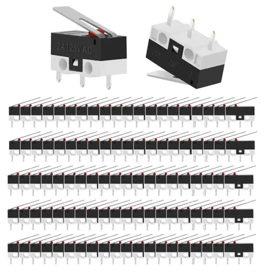 100 Mini-Mikroschalter SPDT 125V AC Scharnierhebel