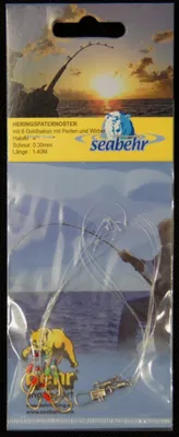 Produktbild von Behr Heringssystem mit Perlen und 6 Goldhaken Gr. 4 140cm