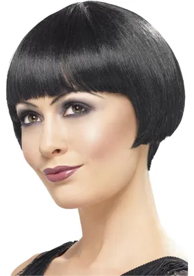 Produktbild von Smiffys 20er Flapper Bob Perücke, Schwarz, Kurz Halloween