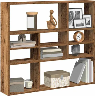 Productafbeelding van Maison Exclusive - Wandplank, uitstraling oud hout, 90x16x78 cm, houtvezelplaat