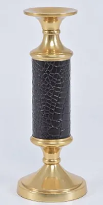 Obrázok produktu pre Casa Padrino luxusný svietnik mosadz zlatá / čierna Ø 11 x V. 30 cm - Hotel & Restaurant Accessories