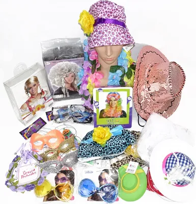 Produktbild von 24-teilige Fotobox Accessoires für Geburtstag, Hochzeit, Karneval, Fasching, Jugendweihe, Motto-Partys usw. (Set-003)