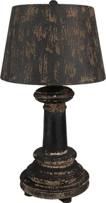 Produktbild von Clayre & Eef Tischlampe Ø 35x64 cm Schwarz Holz