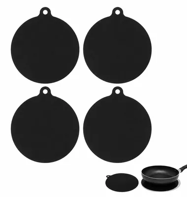 4er-Set Induktionsschutzmatten, Silikon, Ø 22 cm, hitzebeständig