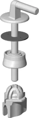 Produktbild von MKW Kunststoffscharnier (Paar) weiß für WC-Sitze mit Deckel, 1 Stk.
