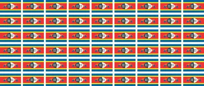 Produktbild von Mini Aufkleber Set - Pack glatt - 20x12mm - selbstklebender Sticker - Swasiland - Flagge / Banner / Standarte fürs Auto, Büro, zu Hause und die Schule - 54 Stück