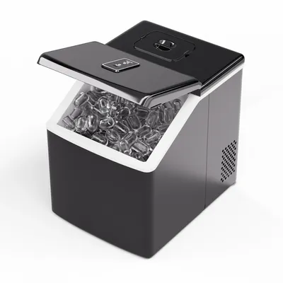 Produktbild von Klarstein Eiswürfelmaschine – Edelstahl, 13 kg/24 h, Touchscreen, kristallklare Eiswürfel, niedriger Energieverbrauch, Ideal für Partys/Gartenfeste