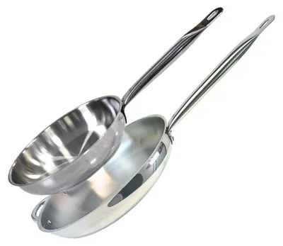 Image de Lot de 2 poêles inox de 28 cm et 32 cm Elo Profi Therm