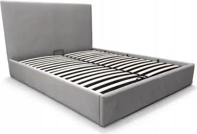 Zdjęcie produktu dla Łóżko tapicerowane z pojemnikiem i stelażem LT101 Velio 160x200x115 szary