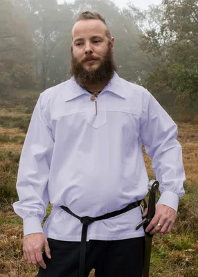 Produktbild von Mittelalter Ritterhemd Götz, weiß (blauer Farbstich) : XL Größe: XL