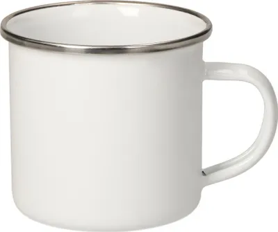 Produktbild von Emaille-Becher "Cozy" weiß Weiß