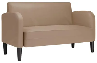 Obrázok produktu pre vidaXL Dvojmiestna pohovka cappuccino-hnedá 110 cm Imitácia kože