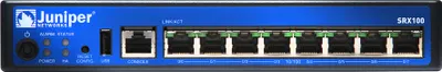 Produktbild von Juniper SRX SRX100H2 Router - 8 Anschlüsse - 8 RJ-45 Port(s) - Management-Port - Steckplätze2 GB - Fast Ethernet - 1U - Rackmontage - 1 Jahr(e)