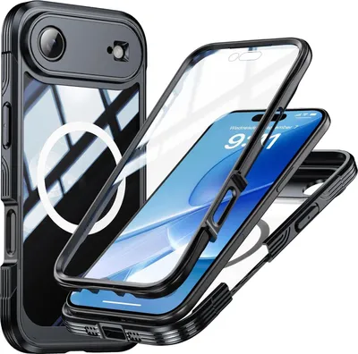 Immagine prodotto di Per Apple iPhone 17 Air MagSafe Magnetic Full Body Hybrid Case Bumper Nero