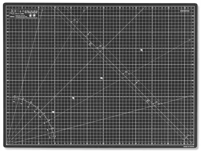 Imagen del producto de Alfombrilla de corte autocurativa, tamaño A2, color negro, 60 x 45 cm