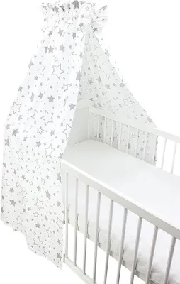 Image de Lit bébé avec nœud, blanc, env. 160 x 240 cm