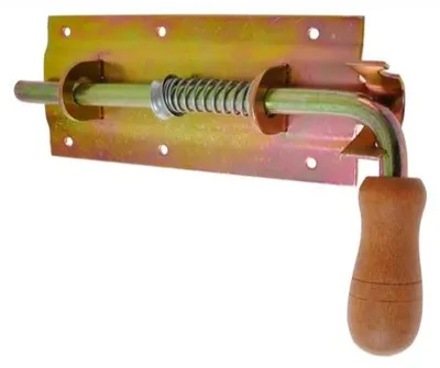 Produktbild von Zasuwa sprężynowa 250 Türriegel verzinkt mit Holzgriff