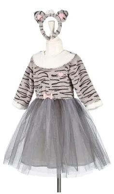 Imagen del producto de Vestido de gato para niños de Souza, talla 3-4 años, con diadema a juego