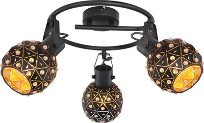 Produktbild von Globo Lighting Strahler Metall schwarz matt, 3x E27