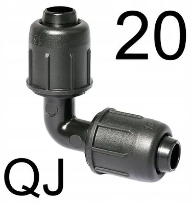 Image de Irritec Coude QJ 20 mm pour Tuyau d'Arrosage et Irrigation