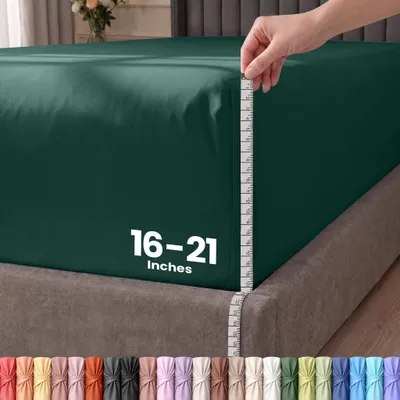 Produktbild von Utopia Bedding Queensize-Spannbetttuch mit extra tiefen Taschen, passend für Mat